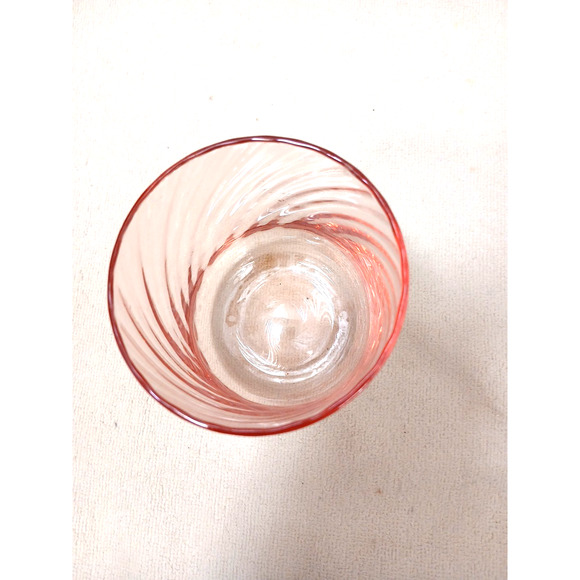 Vintage Cristal D'Arques Durand Rosaline Pink Swirl Tumbler Short Water Glass - Picture 4 of 10